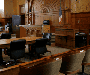 inside of courtroom