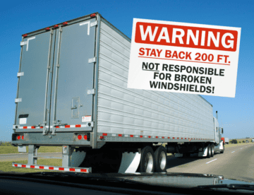 semi truck warning
