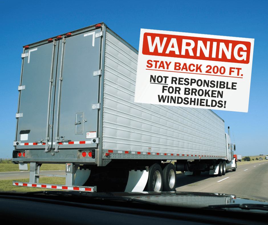 semi truck warning
